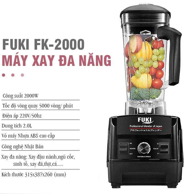 Máy xay sinh tố công nghiệp Fuki 2000W (FK-2000)